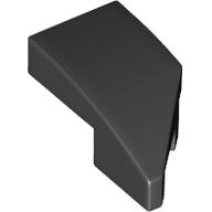 LEFT PLATE 1X2, W/ BOW, 45 DEG. CUT