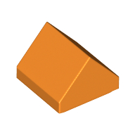 ROOF TILE 1X1, DEG. 45, W/O KNOBS