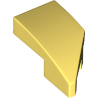 LEFT PLATE 1X2, W/ BOW, 45 DEG. CUT