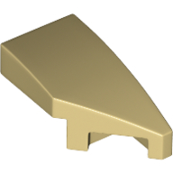 RIGHT PLATE 1X2, W/ BOW, 45 DEG. CUT