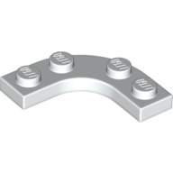 PLATE 3X3, 1/4 CIRCLE, W/ CUT OUT