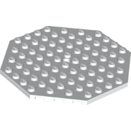 PLATE OCTAGONAL 10X10 W. SNAP
