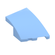 BRICK 2X3, OUTSIDE BOW, RIGHT