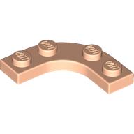 PLATE 3X3, 1/4 CIRCLE, W/ CUT OUT