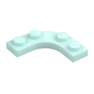 PLATE 3X3, 1/4 CIRCLE, W/ CUT OUT