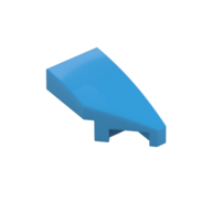 RIGHT PLATE 1X2, W/ BOW, 45 DEG. CUT