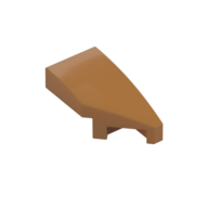 RIGHT PLATE 1X2, W/ BOW, 45 DEG. CUT