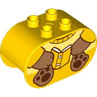 BRICK 2X4X2, OVAL, NO. 37