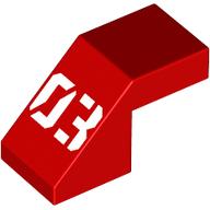 ROOF TILE 1X2, DEG. 45, W/O KNOBS, NO. 6